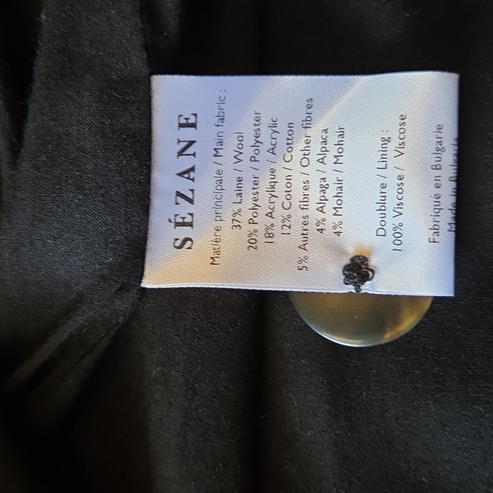 Nwt! Sezane Delfina Dress Black And White Checks Wool/alpaca/mohair - Picture 9 of 13